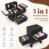 AROUS 5 in 1 Rolling Makeup Case with Drawers, Cosmetic