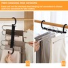 AIR&TREE 4 Pack Pants Hangers Space Saving,Anti-Rust Pants Organizer,Durable and