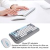 Wireless Keyboard and Mouse Combo 2.4G and Bluetooth Quiet Round