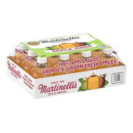 100% Pure Apple Juice, 12-Pack, 10 fl oz Bottles, U.S. Grown Fresh Apples, No Preservatives, Fat-Free, Cholesterol-Free, Kosher, No Sweeteners, 120 fl oz Total