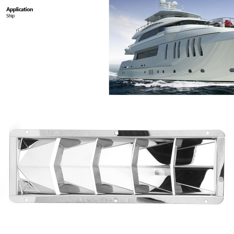 Marine Vent Grille Square Stainless Steel 5 Slot Grid Cover