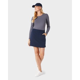 32 Degrees Cool - Falda elástica para mujer, sin cordones, cintura elástica, oficina, tenis, golf, Hero Navy, L