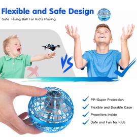 Zookao 2025 Boomerang Hover Ball, Upgraded Flying Orb Galaxy Ball 2025 Cool Toys Gift for 6-10+ Year Old Boys & Girls Indoor & Outdoor Toy Flying Spinner Mini Drone