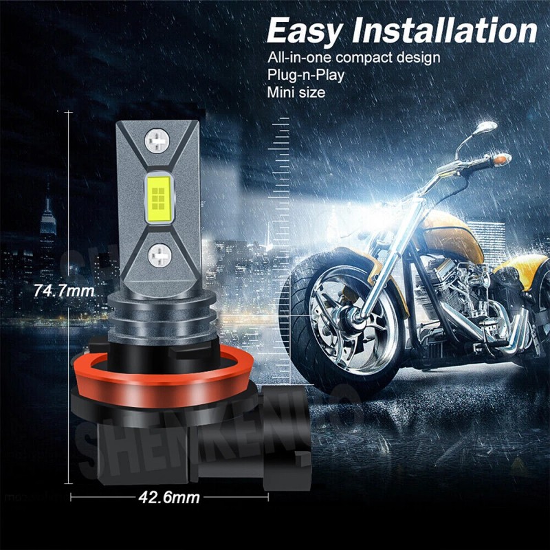 SHENKENUO LED Headlight Hi-Lo BEAM+Fog Bulbs For Volvo VNL VNM