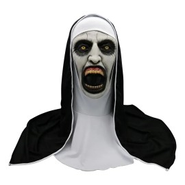 Máscara Látex De La Monja El Conjuro Deluxe Terror Halloween Color Negro