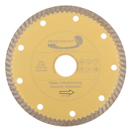 PRODIAMANT Premium Diamond Cutting Disc Tile Natural Stone Turbo 125 mm x 22.2 mm Tile Disc 125 mm
