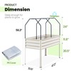 KING BIRD Large Raised Garden Bed with Cover Galvanized Elevated