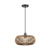 GLOBE Electric x Novogratz 61063 1-Light Pendant Light Fixture, Rattan