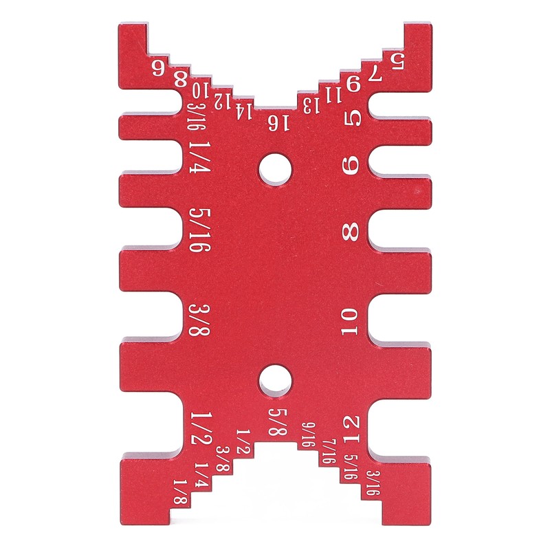 Dovetail Jig Tenon Caliper Aluminum Metric Imperial Scale Card Measuring