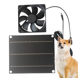 Solar Exhaust Fan,30W Solar Ventilation Fan for Chicken Coop - Weatherproof Wall-Mounted Cooling Odor Removal Solution for Dog Kennel, RV, Livestock Barn, Bathroom