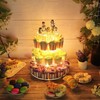 Cupcake Stand with Base, 4-Tier Circular Acrylic Cupcake Display Stand