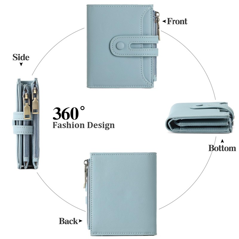 GAEKEAO Women's Small Purse with Coin Compartment and RFID Protection,