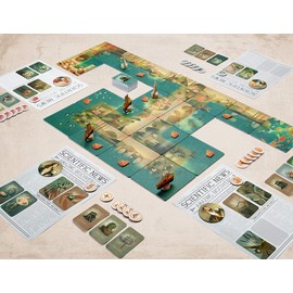 Marbushka Board Game - Board Game for Children and Families 2-4 Players from 6 Years [River - River] - Ecological, Renewable and Fair Trade Made from Natural Materials in Hungary