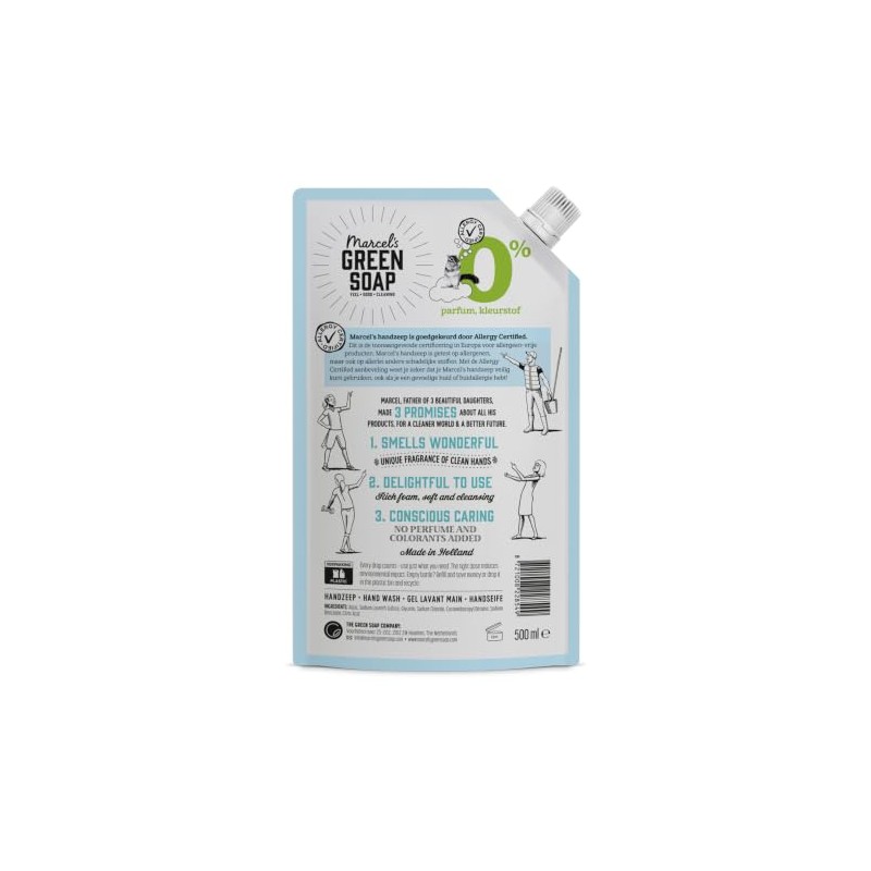 Marcel's Green Soap - Hand Soap Refill 0% - Allergy