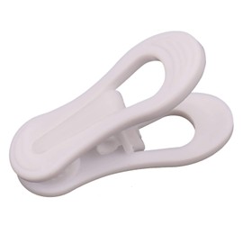 Corodo White Hanger Clips for Plastic Hangers, 30 Pack Strong Pinch Grip Clips for Use with Slim-line Clothes Plastic Hangers Finger Clips