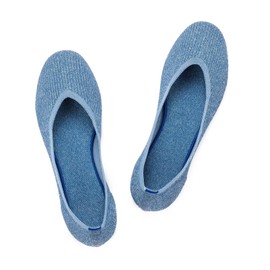 Frank Mully Zapatos Planos de Ballet para Mujer, con Punta Redonda, Zapatos Planos de Trabajo, Zapatos Planos de Punto, para Mujer, Suaves, Ligeros, Azul/Patchwork, 7 US