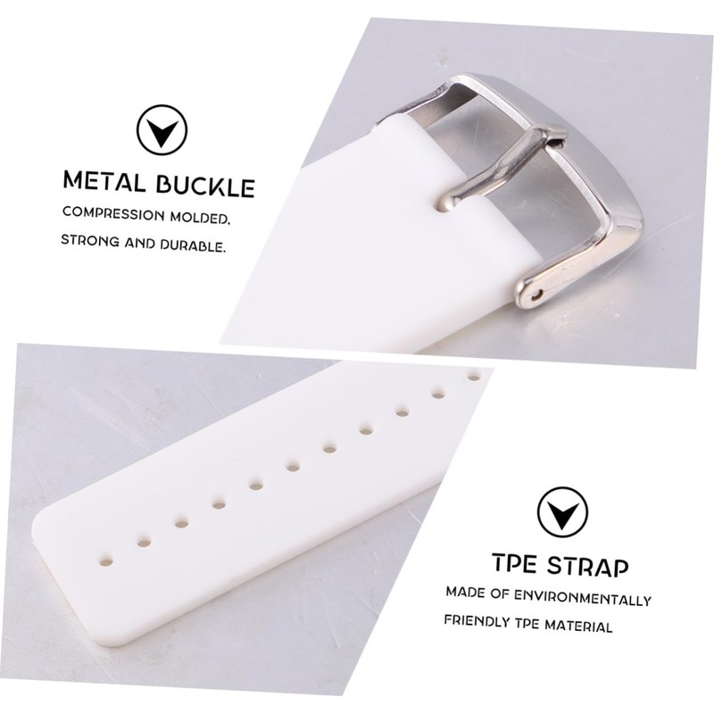 BIUDECO White TPE Watch Strap for Gear Smart Watch Stylish
