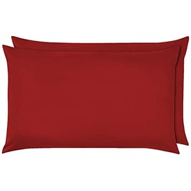 NIYS Pillowcase Pair by NIYS Luxury Bedding Pillow Covers Pair 2 Pack (Red)