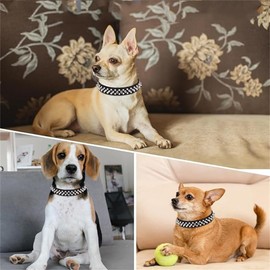 Green Spiked Dog Collar for Small Dogs,Mushroom Rivet Spike Puppy Collars Girls Boys Leather Studded Cat Collar Metal Buckle Durable Training for XXS XS Small Medium Large Terrier Breed,S