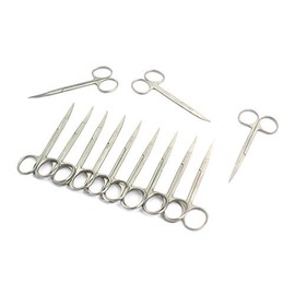 AAPROTOOLS AUTOCLAVABLE PACIFATED IRIS Eye Micro Scissors 4.5" Curved 12/PK Satin Finish Dental Veterinary Instruments A+ Quality