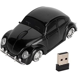 Jectse Ratón de Coche, 1600 dpi 2,4 GHz, Ratón Inalámbrico para Juegos, Ratón Deportivo con Forma de Coche con Receptor USB, Modo de Suspensión