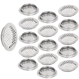 Rannb 20pcs Soffit Vents 2.08" Mounting Dia Stainless Steel Round Air Vent Louver for Cabinet Bathroom Office Kitchen Ventilation