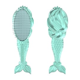 Glimmer Wish Mermaid Detangling Hair Brush for Kids - Anti Frizz and Anti Static - Soft and Long Bristles to Detangle With Ease - Gentle on Hair Kids Hair Brush
