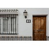 Outdoor Door Numbers Enamelled Ceramic Hand Painted with Dry Cord