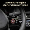 RGOAANC RGOAANC Crystal Rhinestone Car Engine Start Stop Decoration Ring,