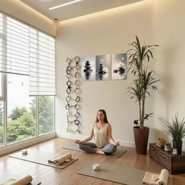 Lotus Wall Art Zen Stones in The Water Bathroom Calming Meditation Butterfly Framed Breathe Spiritual Canvas for Bathroom Living Room Yoga, Set of 3, 12x16 Inch - Ready to Hang