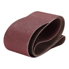 sourcing map 2pcs 6" x 89" Sanding Belts 60 Grits Aluminum Oxide Abrasive Belt Sander Paper Sanding Papers for Metal Wood Grinding Polishing, Reddish Brown