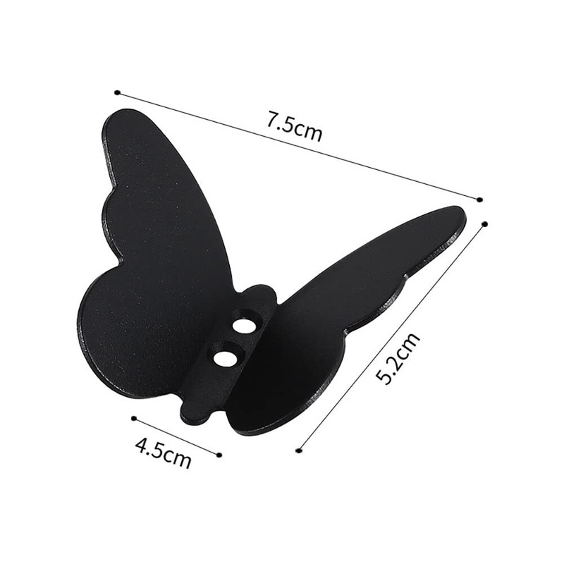 Uposao 6Pcs Stainless Steel Wall Hook, Butterfly Shaped Hooks Bathroom