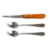 Set of 2 Grapefruit Spoons and 1 Grapefruit Knife, Stainless