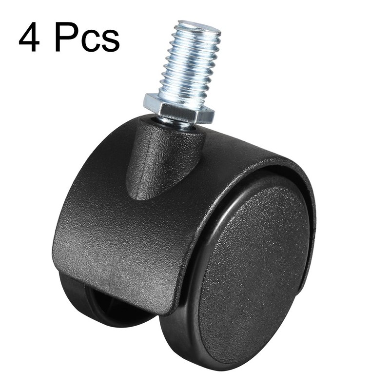 sourcing map Set of 4 swivel castors 1.5 inch nylon