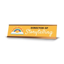 Director of Storytelling, Gold Frame, Desk Sign (2x8)