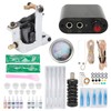 Coil Tattoo Machine Kit Clip Cord Foot Pedal Power Supply