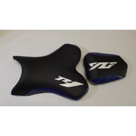 CUSTOM SEAT COVERS YAMAHA 04-05-06 YZF R1 BLACK/BLUE/WHI