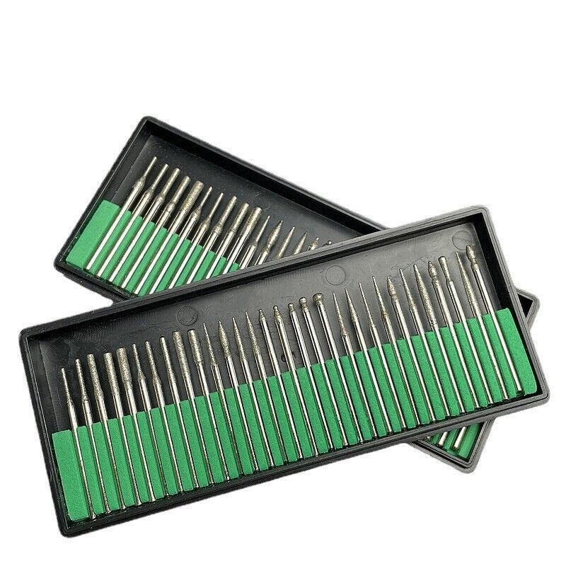 90PCS Diamond Burr Engraving Rotary Tool Drill Bit Kit, 3mm