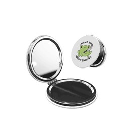 KWSAAHU Double-Sided Pocket Compact Mini Makeup Mirrors 1x, 2X Magnifying Mirror Portable Foldable Round Small Purse Mirror Suitable Daily Travel Party for Woman Man - Small Knife Frog