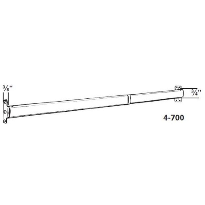 Graber Flat Lock-Seam Sash Rod (20 to 36-Inch Adjustable Width,