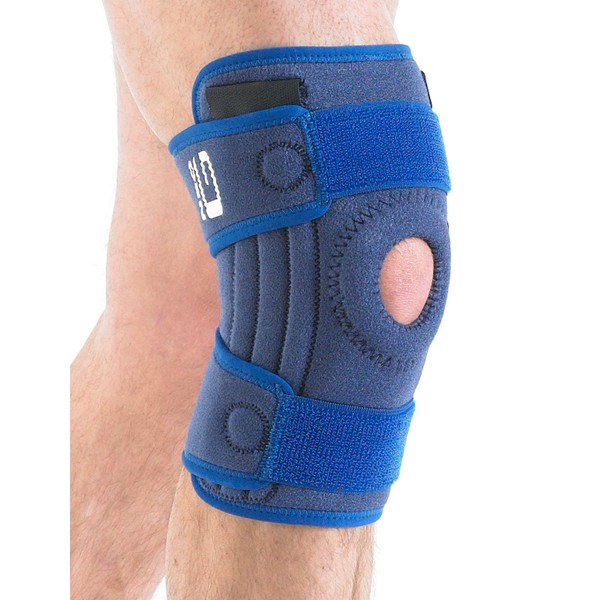 Neo G Knee Brace, Stabilized Open Patella - Support For Arthritis, Joint Pain, Meniscus Tear, ACL, Running, Basketball, Skiing – Adjustable Compression – Class 1 Medical Device – One Size – Blue
