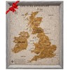 Splosh Travel Map, Desk UK Map Pin Board in Grey,