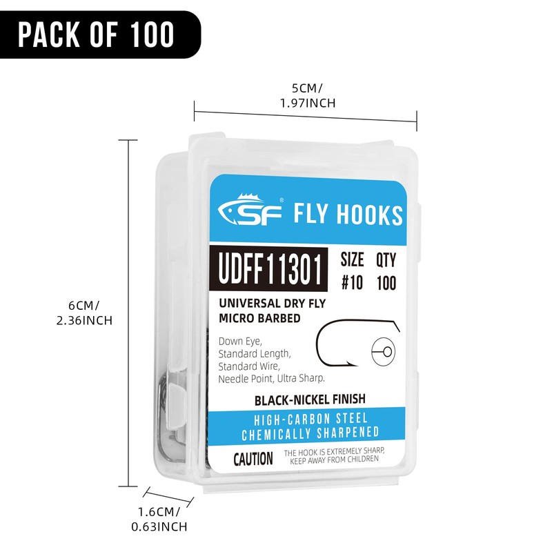 SF #12 Universal Standard Dry Fly Tying Hook Ultra Sharp