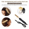 Multi Functional Electric Heating Hair Straightener Comb Hair Curler Curling
