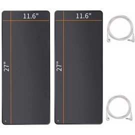 NIULAFR Grounding Mat Kit (2 Pack)-2 Grounding Mats (11.6 x 27) 2 Straight Cords (15ft) Reduce Inflammation, Improve Sleep and Help with Anxiety