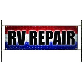 RV Repair Mechanic Service Shop Unique Novelty Indoor Outdoor Vinyl Banner Sign 18" x 48"