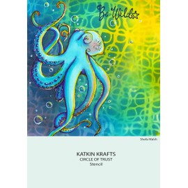 Katkin Krafts Circle of Trust Stencil, 7 x 7-inch