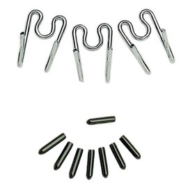 Supet Dog Prong Collar Extra Links with Rubber Cups, Set of (3) Chrome Links, Steel Chrome Plated Dog Prong Training Collar Links, Pinch Collar and Dog Correction Collar Links