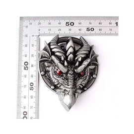 Moorfowl Belt Buckle Western Dragon Head Fishing Belt Buckle for Mens Womens