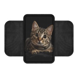 Dreaweet Car Armrest Cover Pad Soft Center Console Cover Black Cat Car Accessories for Women Interior Cute,Universal Arm Rest Cover for Car Truck SUV Sedan